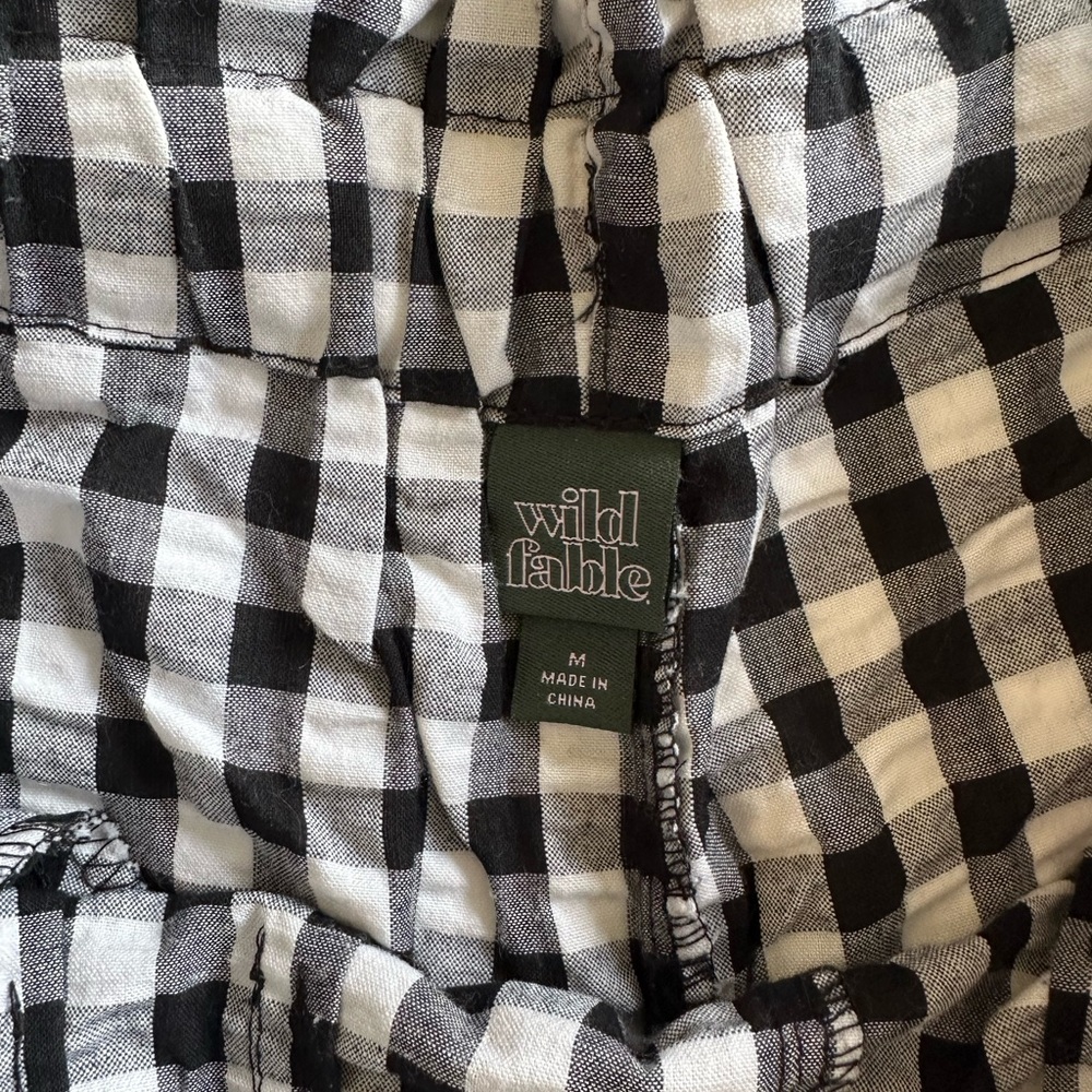 Wild Fable Black & White Gingham Shorts - Picture 3 of 4